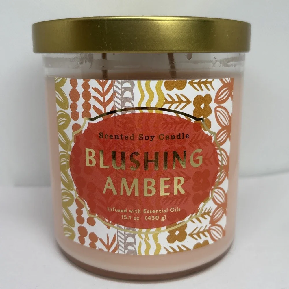 15.1 Oz Glass Jar Candle Blushing Amber - Opalhouse™ B5